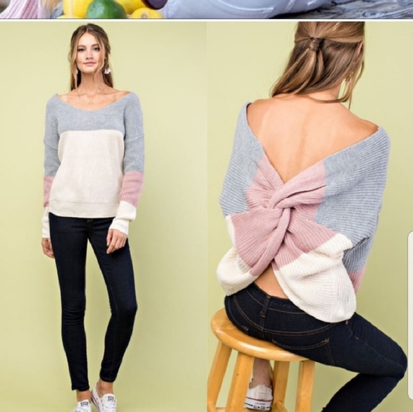 SALE!!!  Twist back sweater - Picture 3 of 4